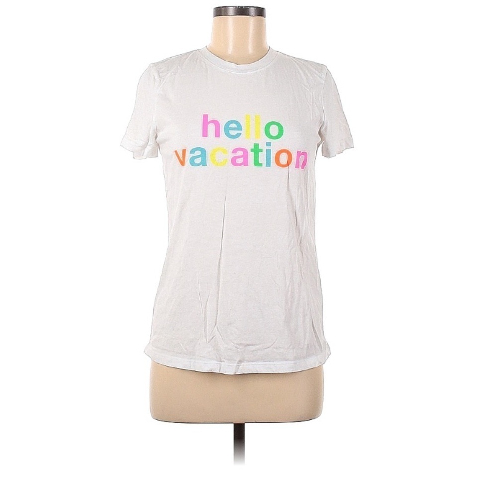 1901 Hello Vacation Rainbow Graphic Tee Short Size M Medium